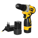 Jogo com Parafusadeira/Furadeira Elétrica 18V Hibrida Carregador Baterias Brocas e Bits
